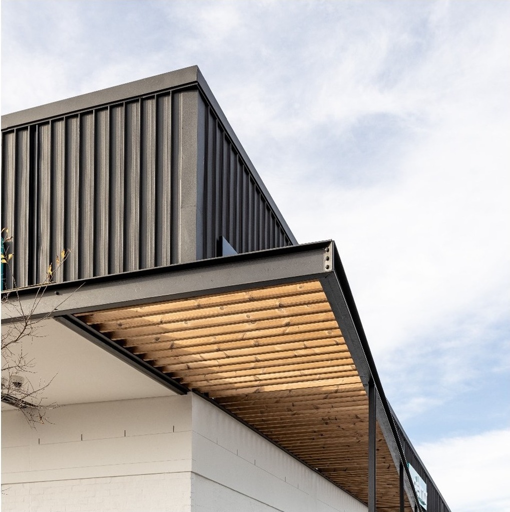 Completed value centre with steel, wood and aluminium details
